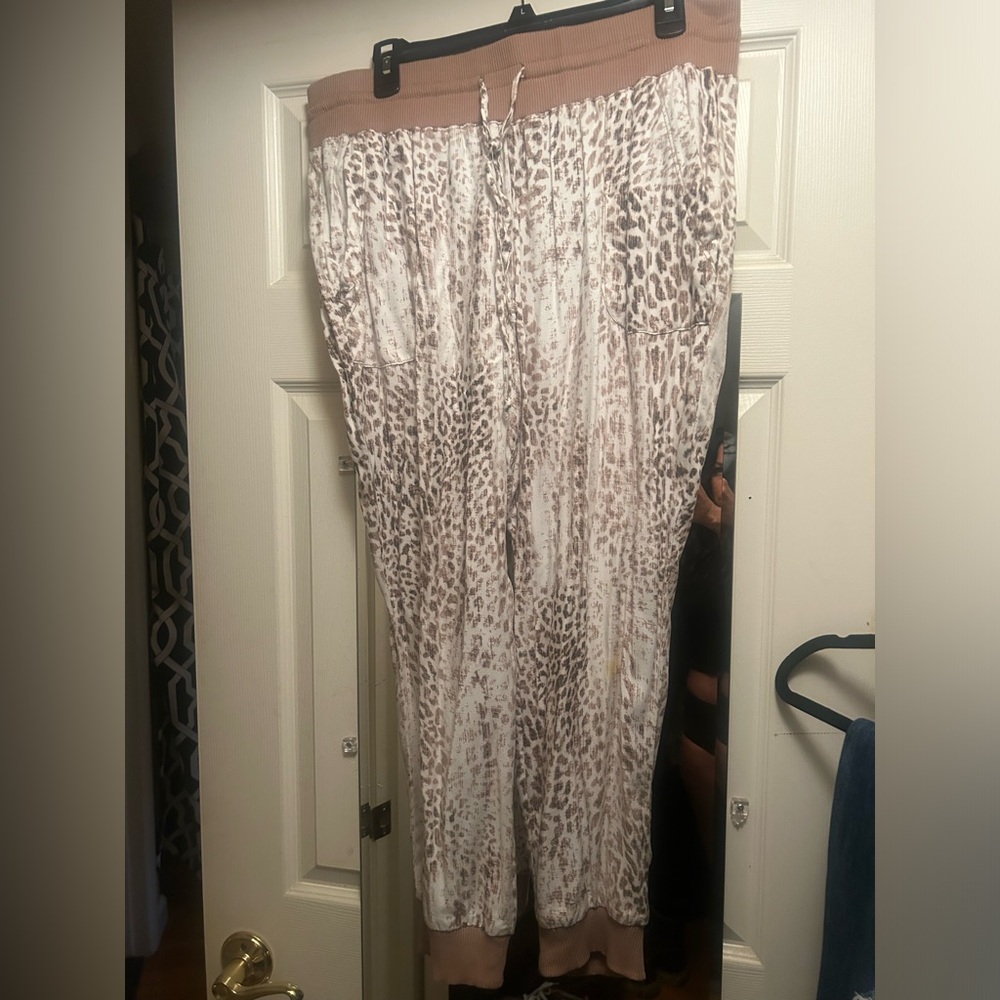 Rewash Cheetah Print Beach Jogger Pants Size L
